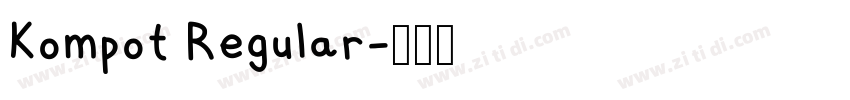 Kompot Regular字体转换